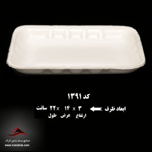 ظرف بسته بندی پلی استایرن شفاف کد PS 1391