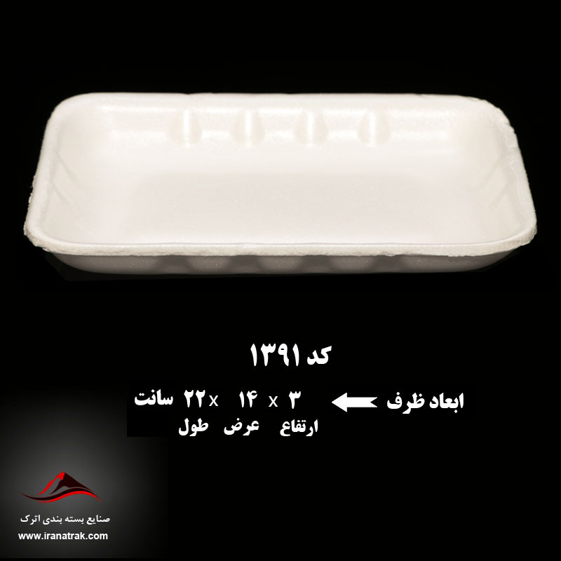 ظرف بسته بندی پلی استایرن شفاف کد PS 1391